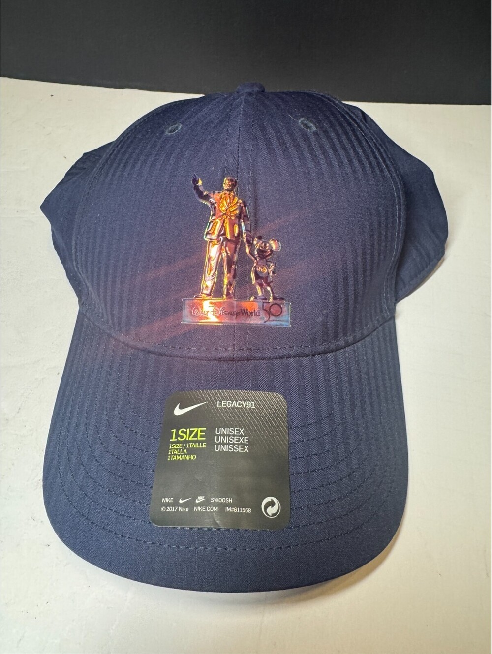 Walt Disney World 2017 50th Anniversary Legacy 91 Nike Adult Hat Cap NEW w/ Tag